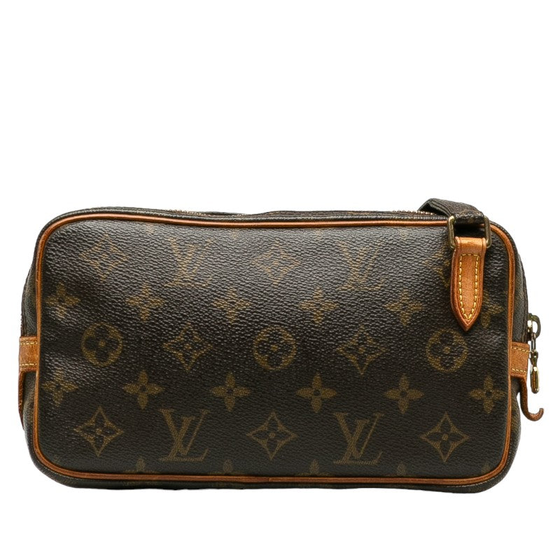 Louis Vuitton Monogram Poschet Marley Bandriel Slipper Shoulder Bag M51828 Brown PVC Leather  Louis Vuitton