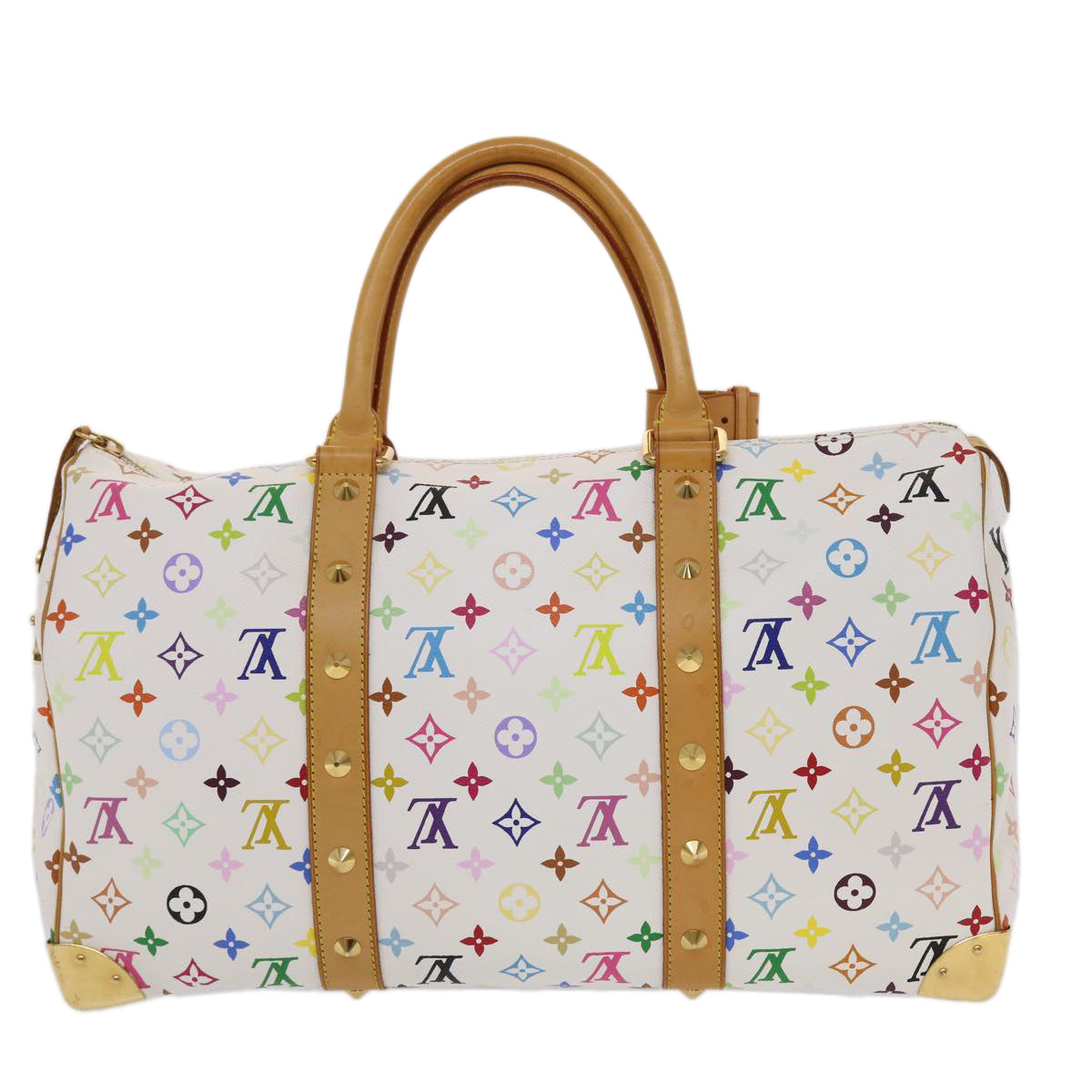 LOUIS VUITTON Monogram Multicolor Keepall 45 Boston Bag M92641 LV Auth 49917A