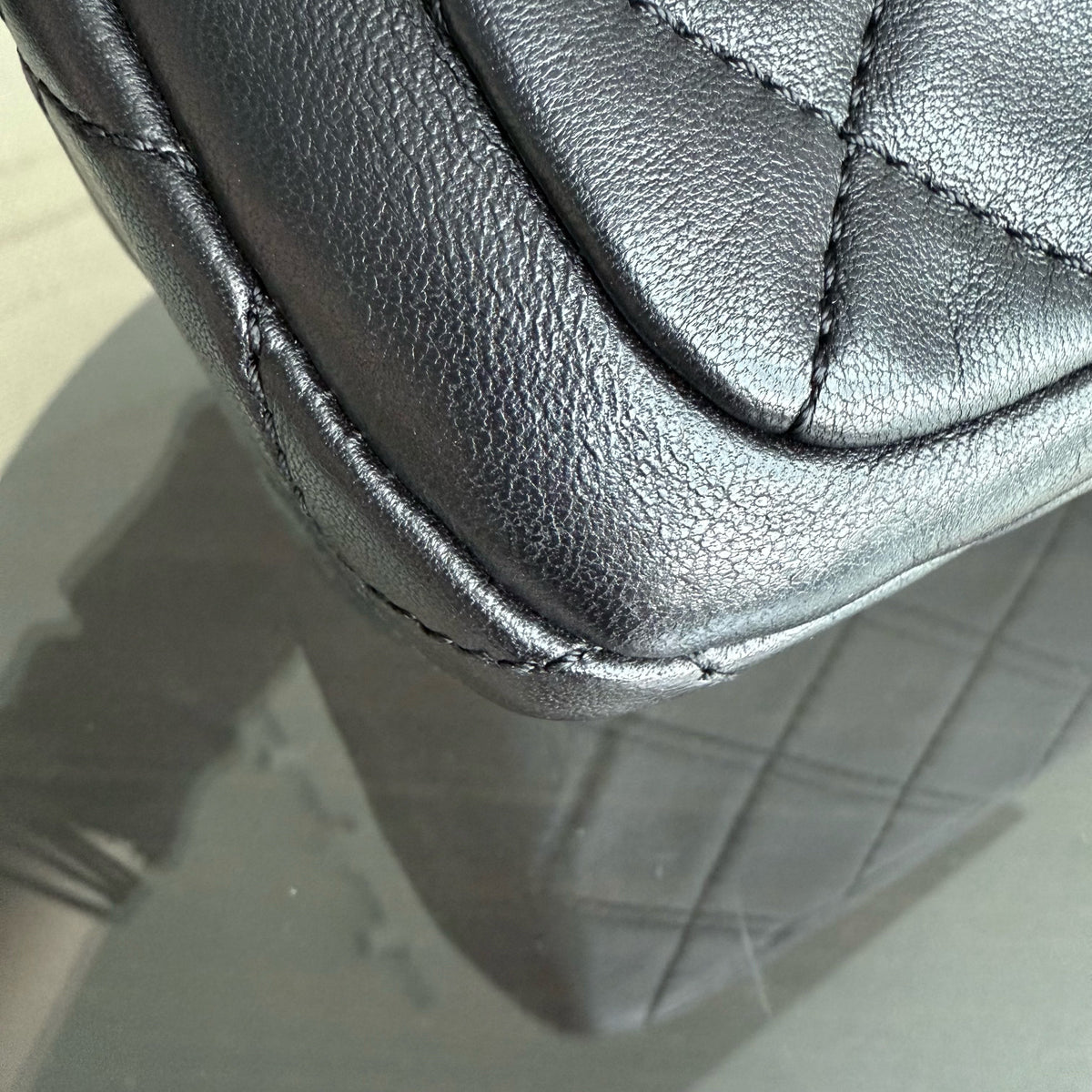 Chanel Seasonal Flap - 27CM Quilted Lambskin Black Gold Hardware Series 18