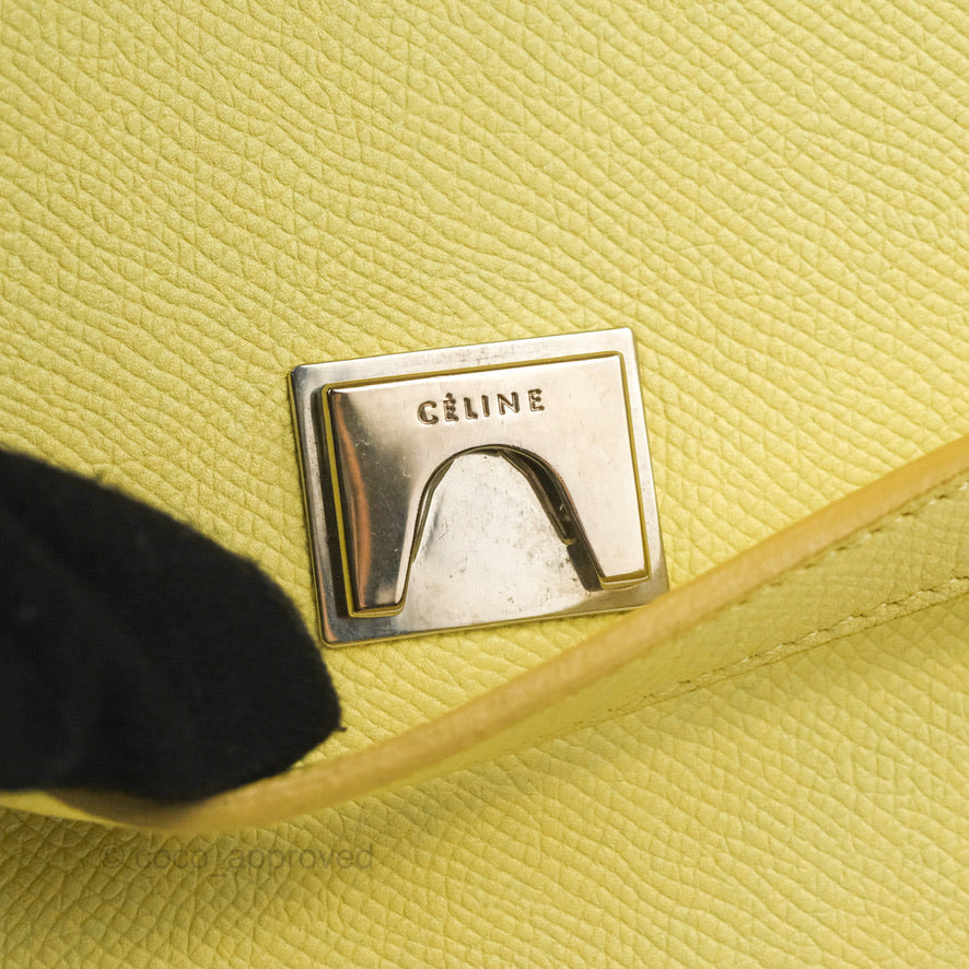 Celine Micro Belt Bag Yellow Grained Calfskin Silver Hardware