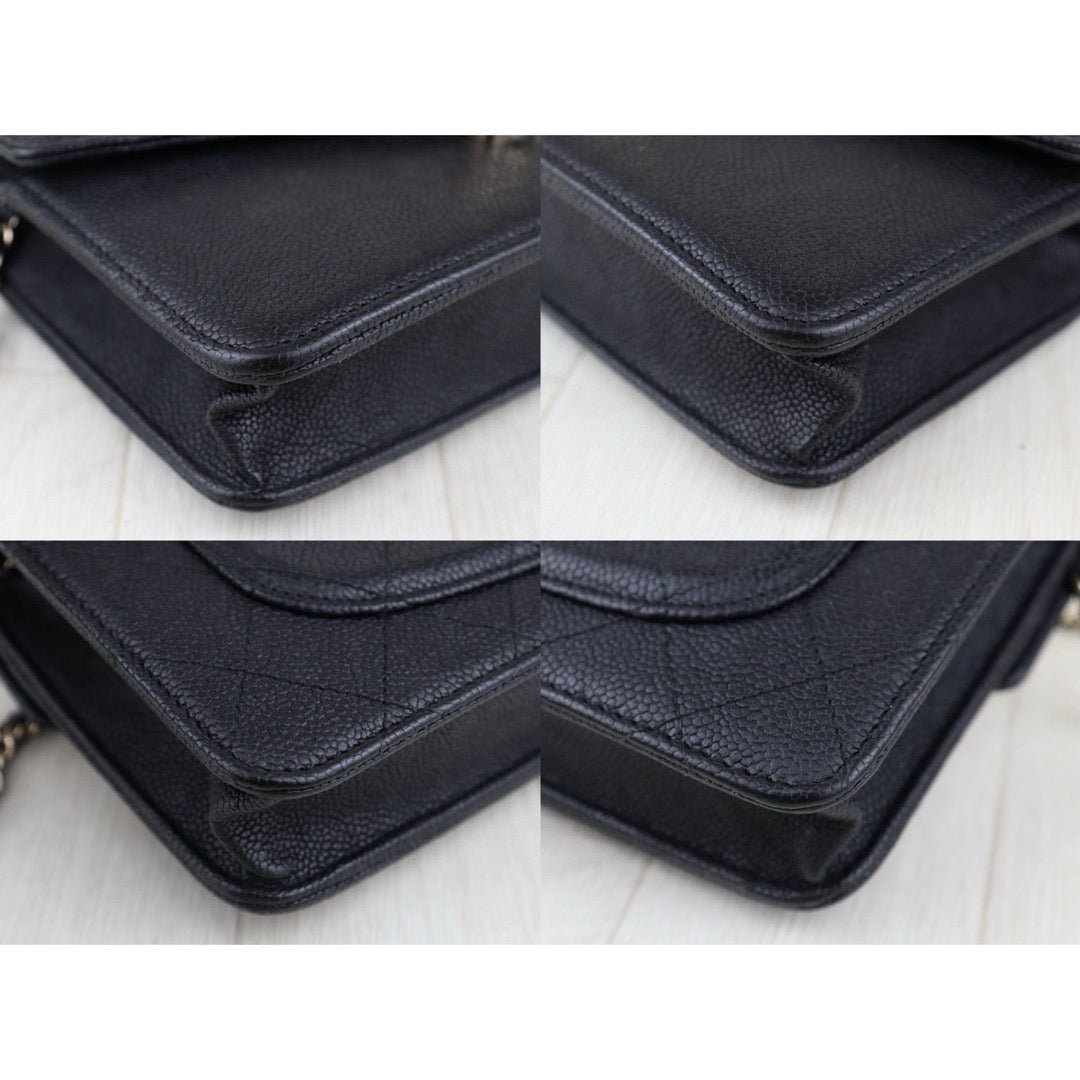 Good ( Rank AB)｜ CHANEL Matrasse Caviar Skin Single Flap Shoulder Bag Black Made In 2018 Year  ｜H25032103