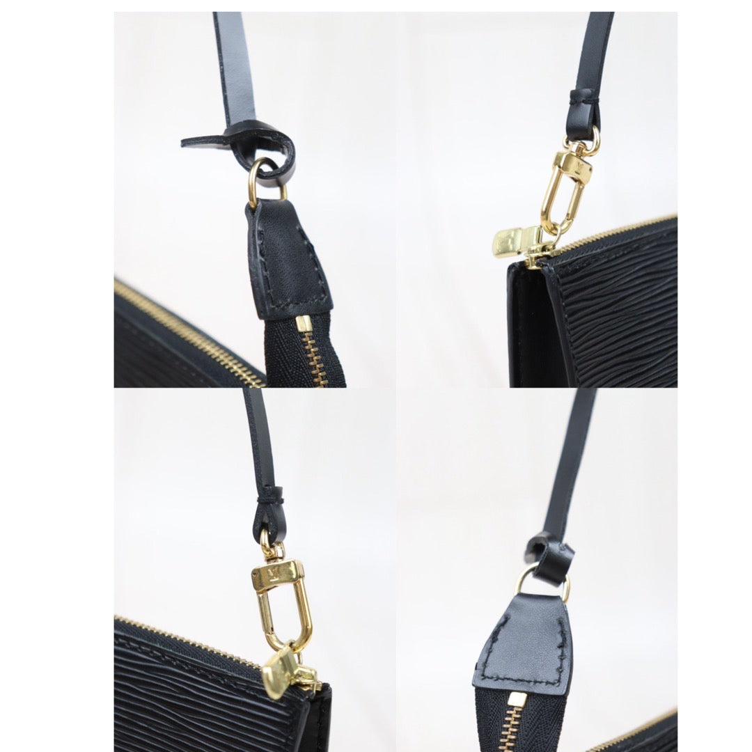 Rank AB｜LV Epi Pochette Accessoir Handbag Black｜24041201