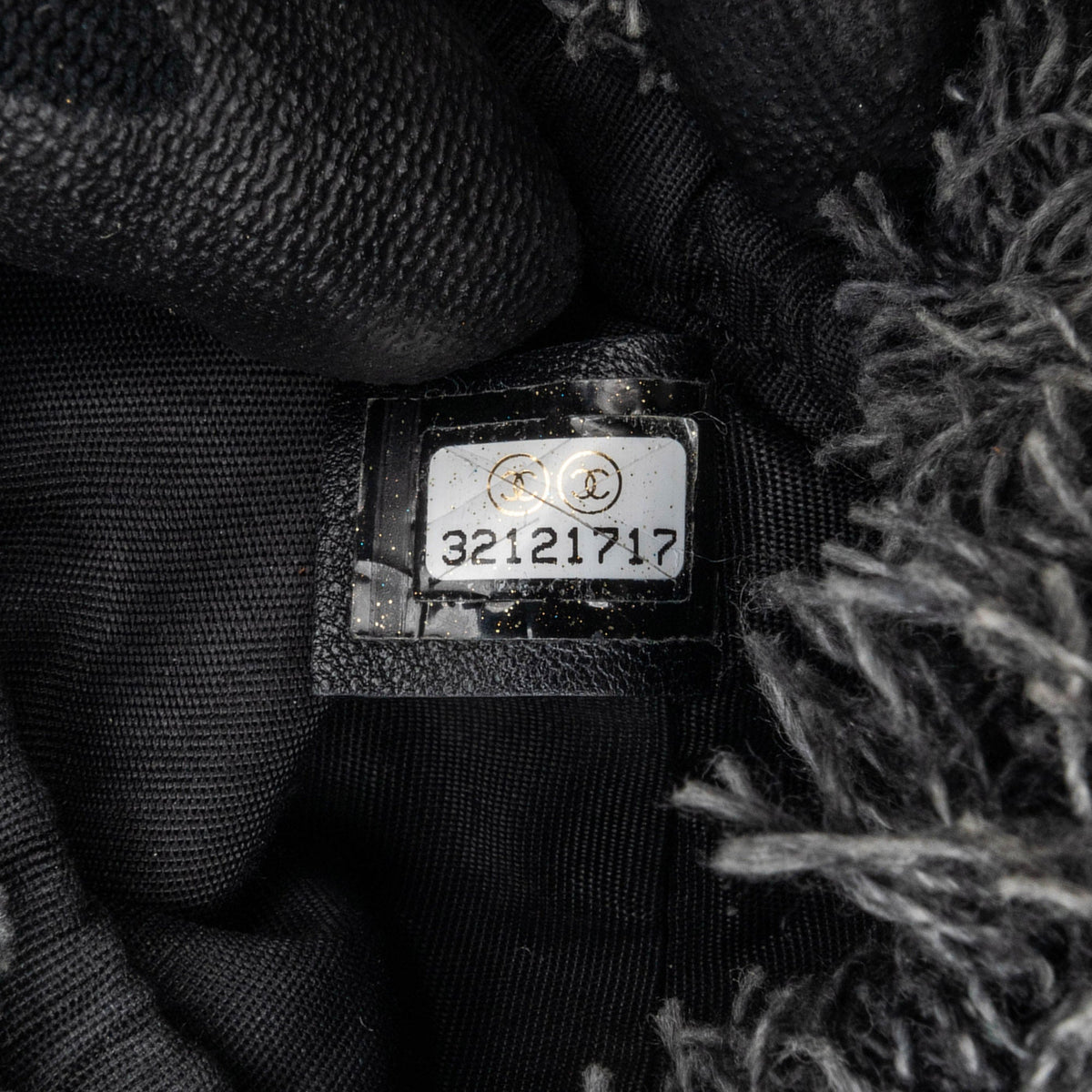 Gray Chanel Mini Denim Mood Bucket with Chain