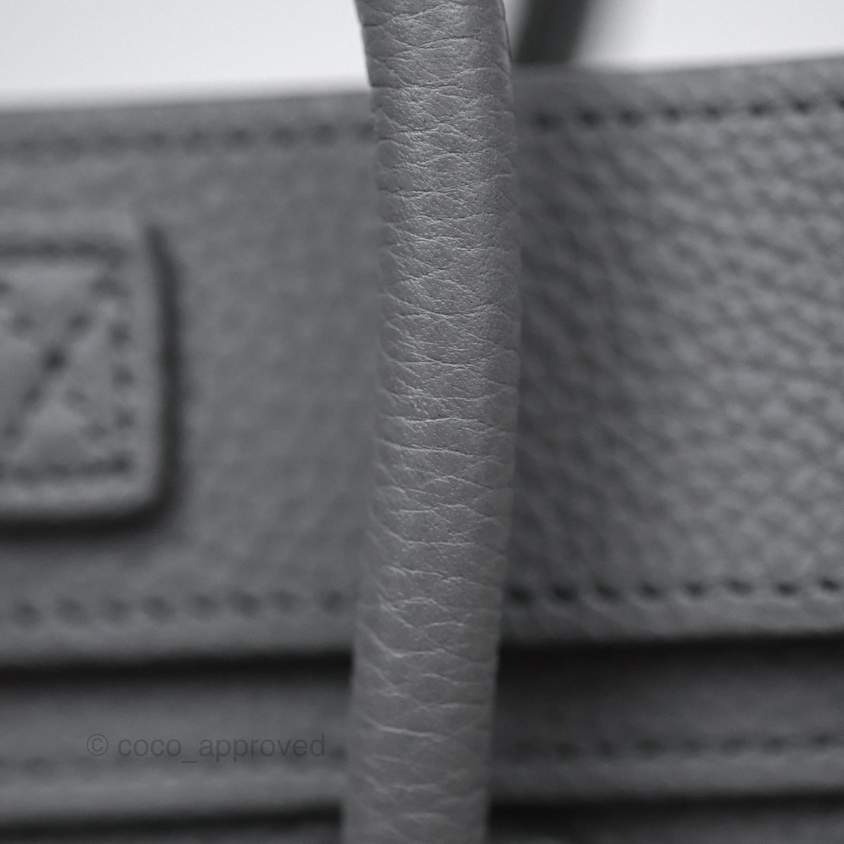 Celine Nano Luggage Bag Grey Drummed Calfskin