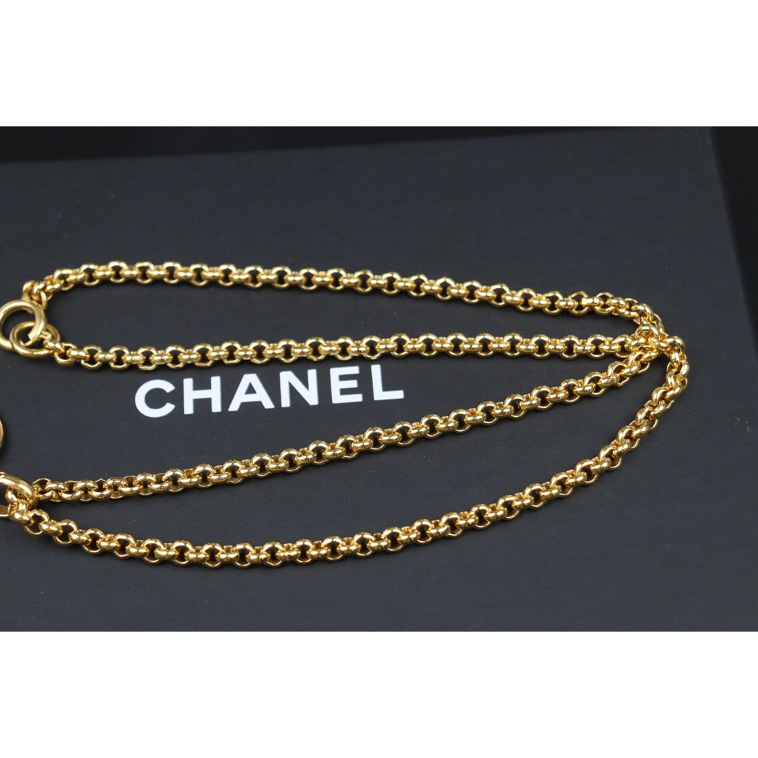 Very Good ( Rank A) ｜ CHANEL Coco Mark 24K Gold Plated Necklace｜25032710