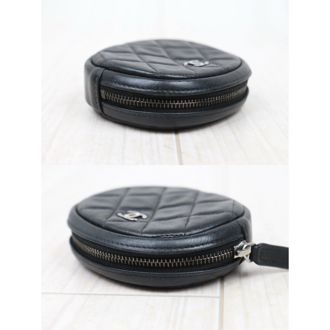 Good ( Rank AB) ｜CHANEL  Lamb Skin Coin Purse Black Made In 2019 Year｜V25030619