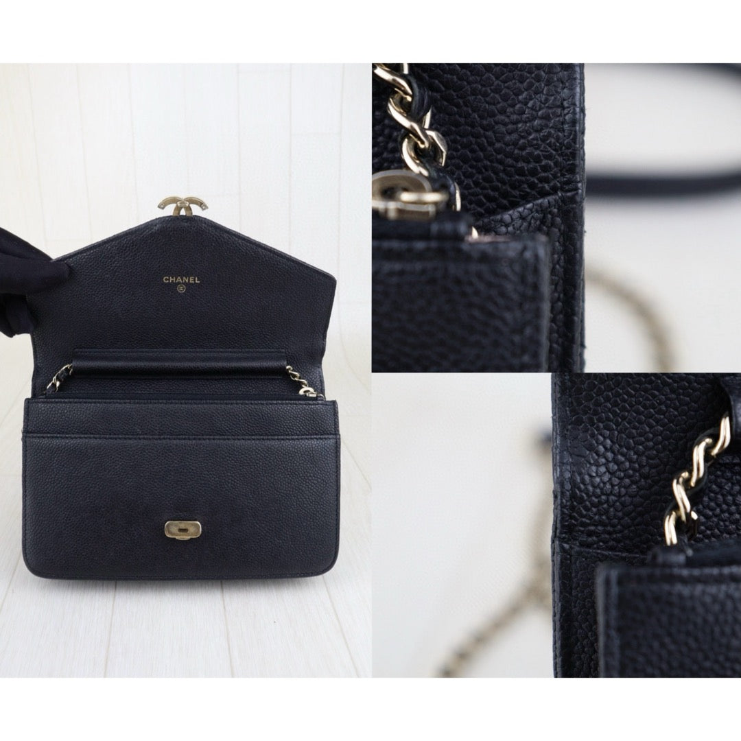Good ( Rank AB)｜ CHANEL Matrasse Caviar Skin Single Flap Shoulder Bag Black Made In 2018 Year  ｜H25032103