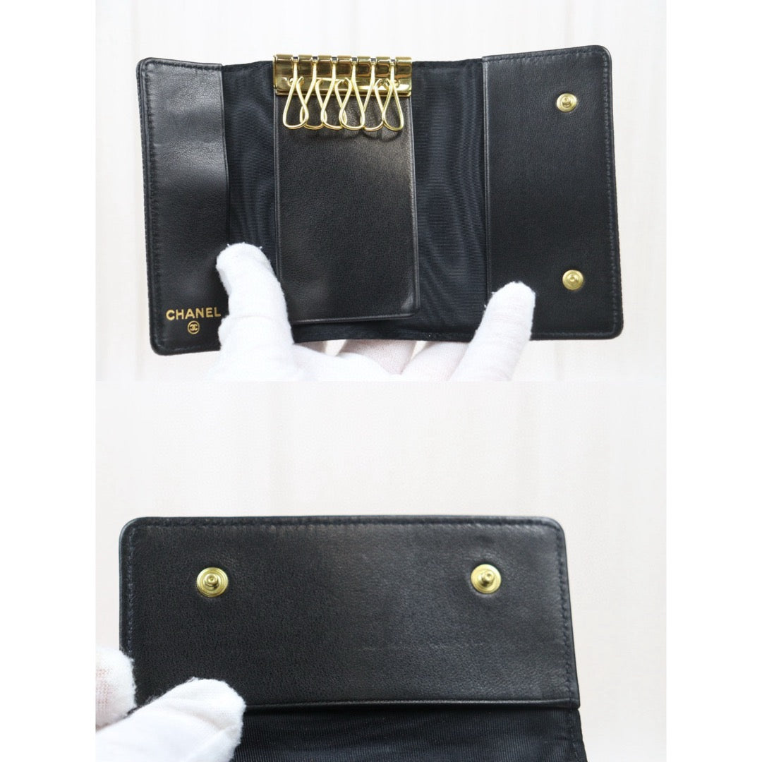 Very Good ( Rank A)｜CHANEL Caviar Skin Key Case Black Made In 1997-1999Year｜VT25030120