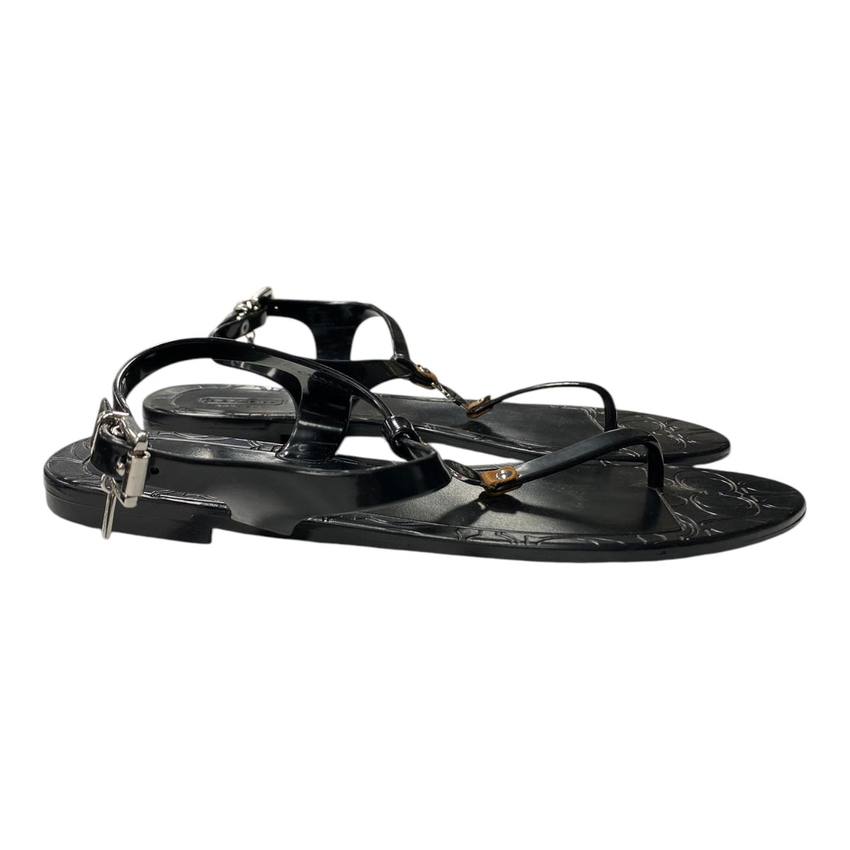 Sandals Designer By Coach In Black, Size:7