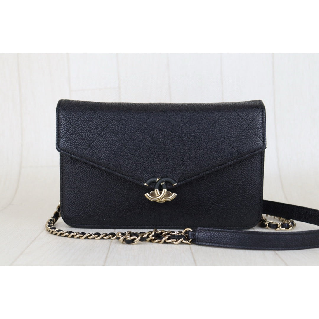 Good ( Rank AB)｜ CHANEL Matrasse Caviar Skin Single Flap Shoulder Bag Black Made In 2018 Year  ｜H25032103