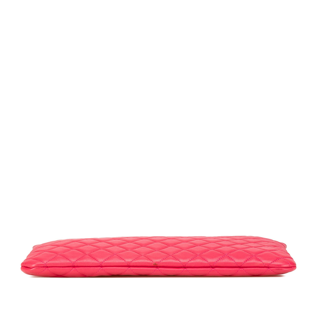Pink Chanel Large Quilted Lambskin O Case Clutch