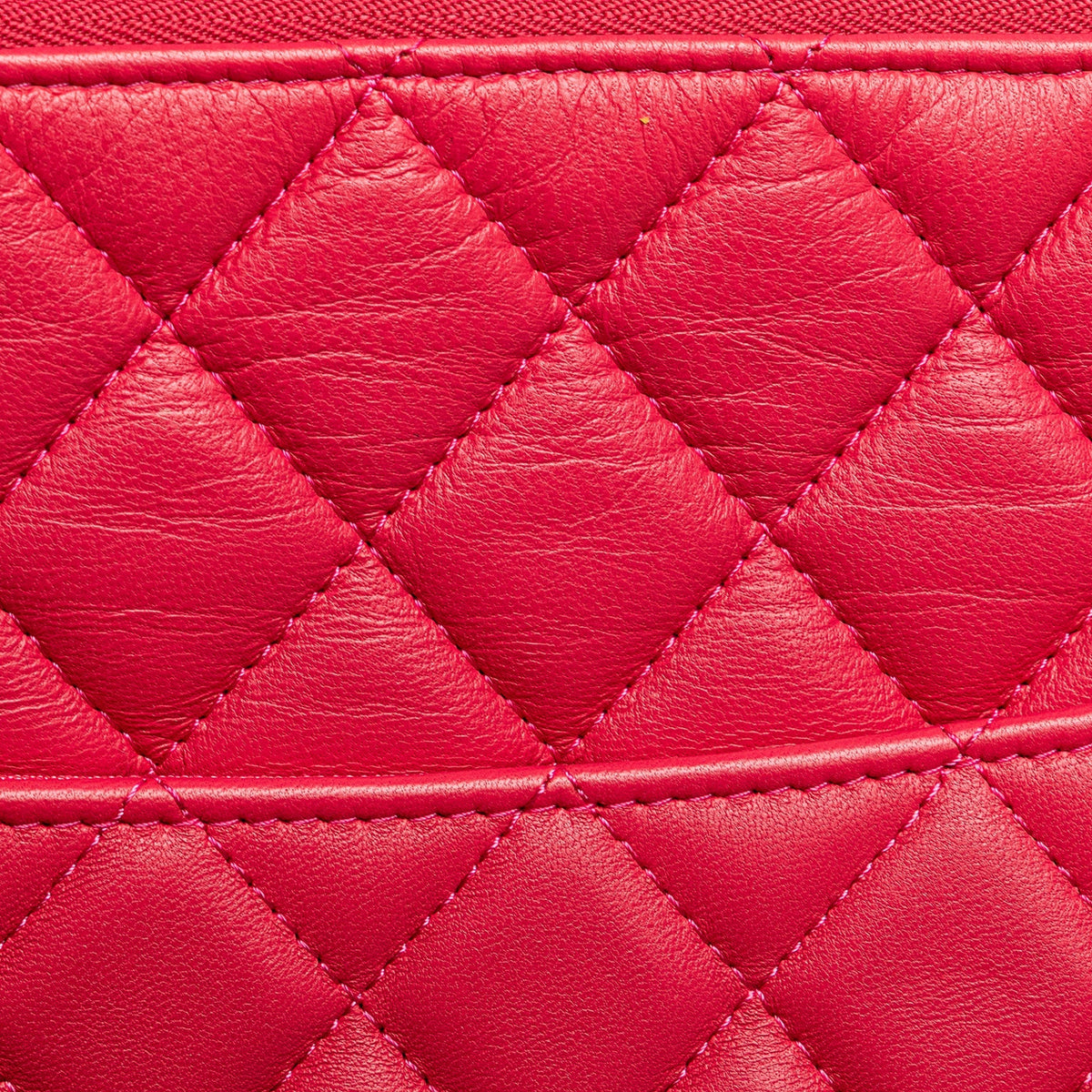 Pink Chanel Large Quilted Lambskin O Case Clutch