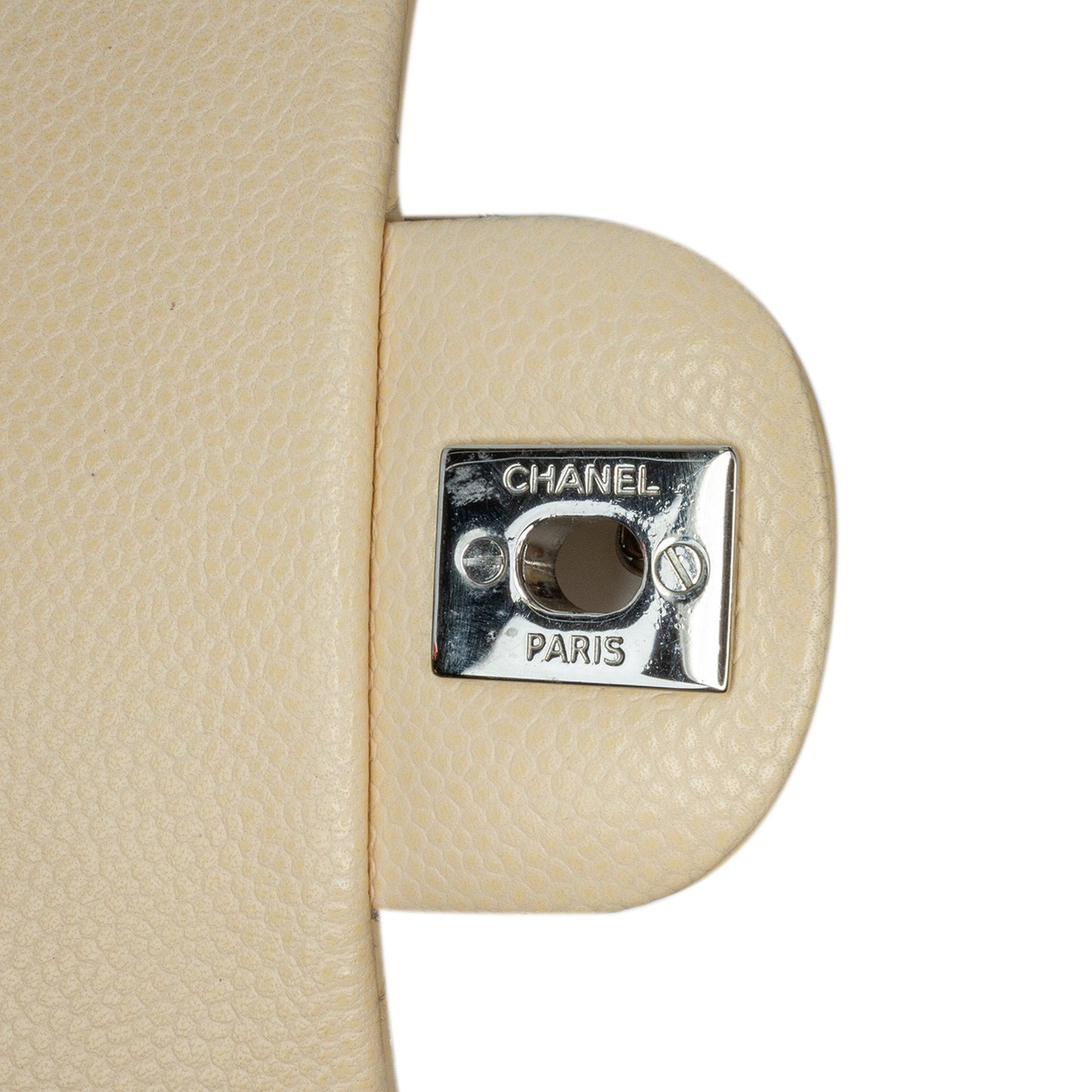 Tan Chanel Mini Square Classic Caviar Single Flap Crossbody Bag
