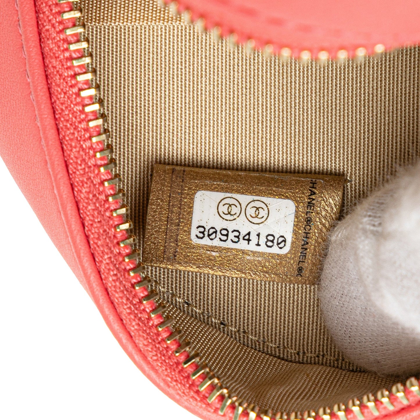 Pink Chanel CC Quilted Lambskin Pearl Crush Round Clutch with Chain Crossbody Bag