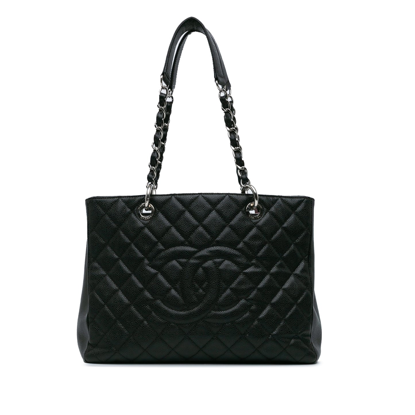 Black Chanel Caviar Grand Shopping Tote