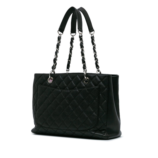 Black Chanel Caviar Grand Shopping Tote