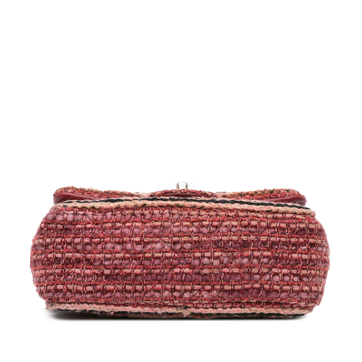 Red Chanel Mini Braided Classic Tweed Single Flap Bag