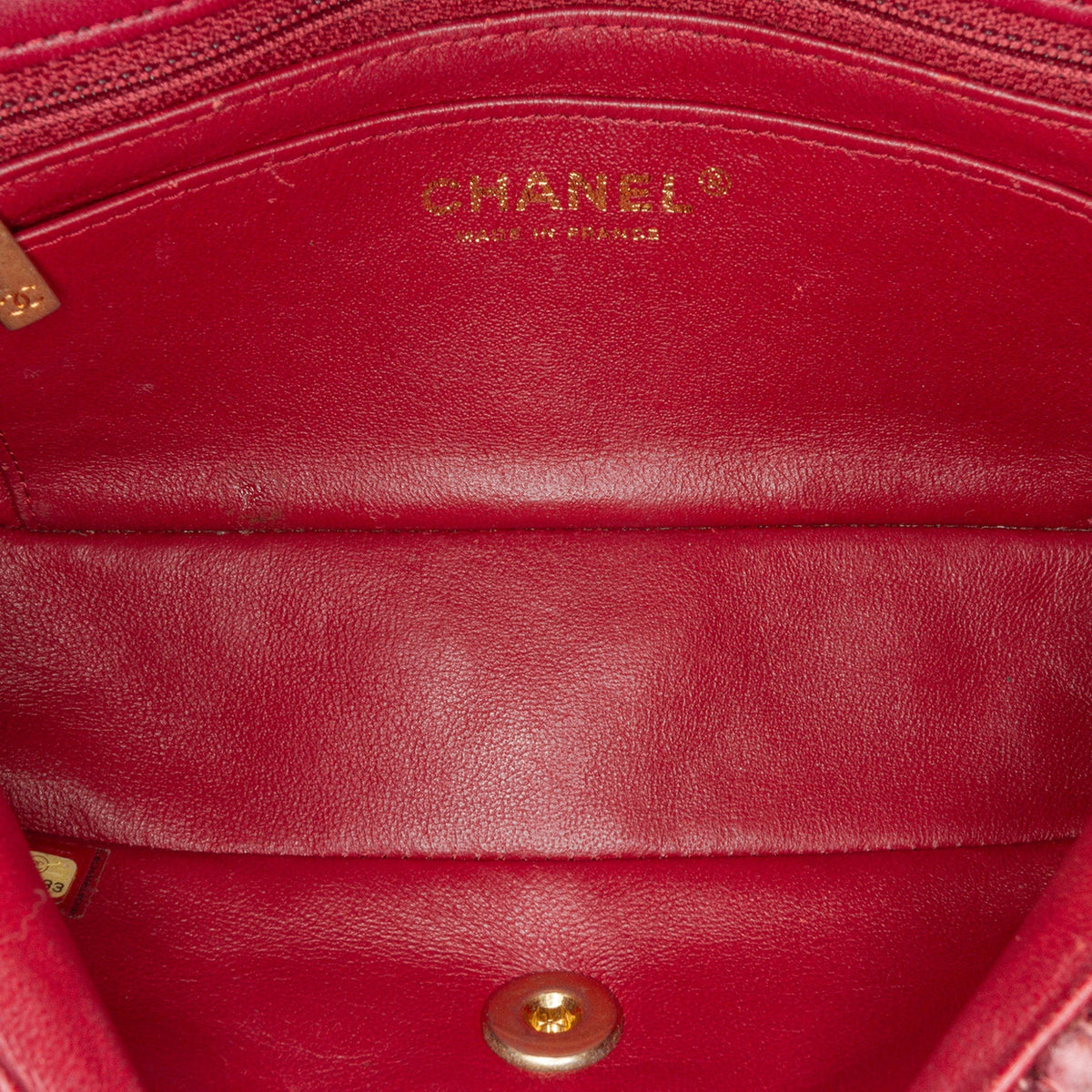 Red Chanel Mini Braided Classic Tweed Single Flap Bag