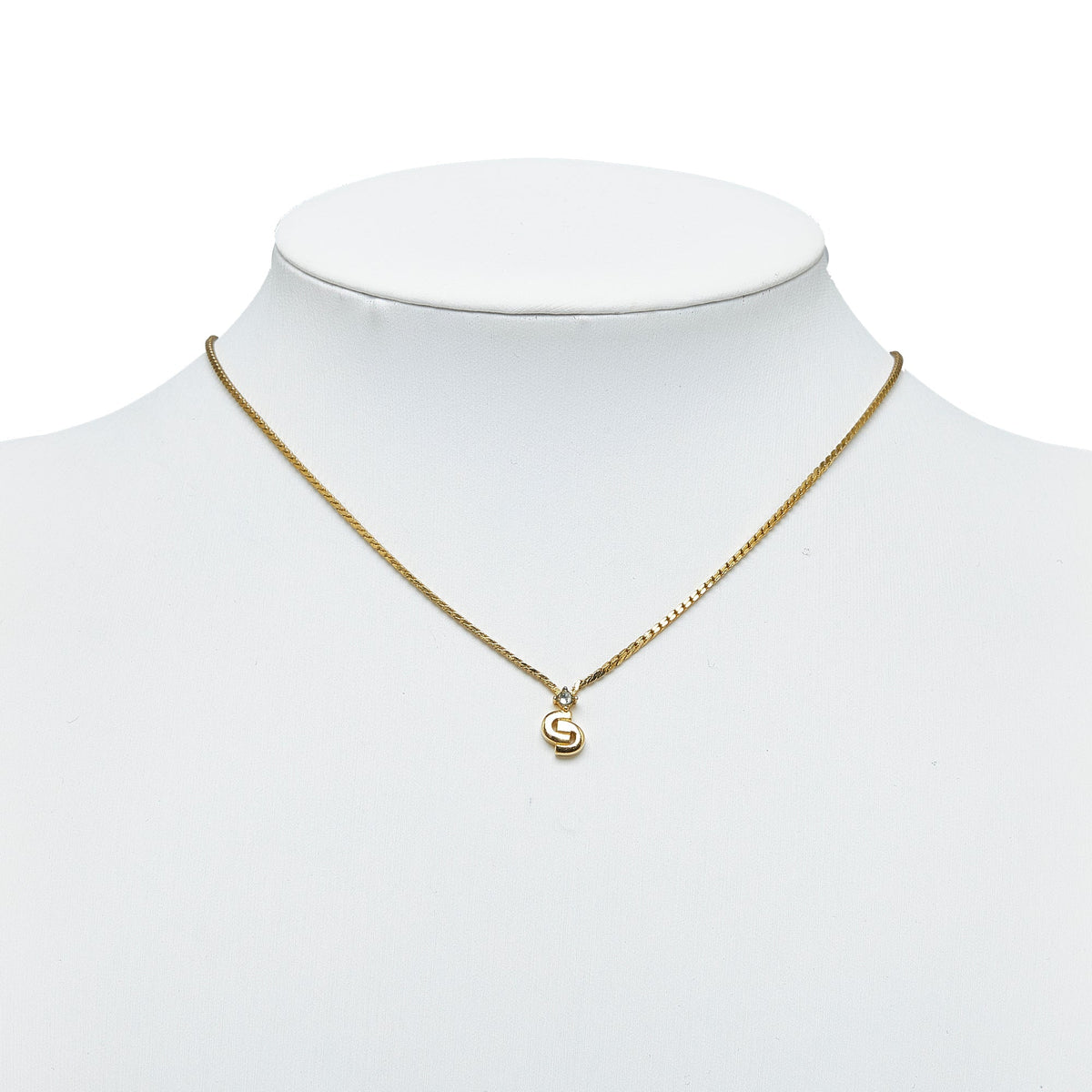 DIOR Logo Pendant Necklace Costume Necklace