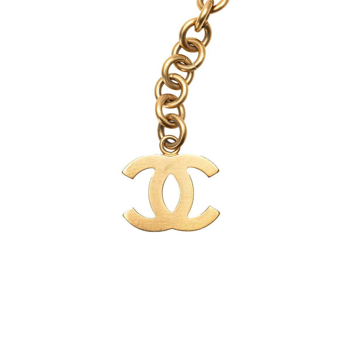 Gold Chanel Gold Plated CC Hook and Eye Chain Belt