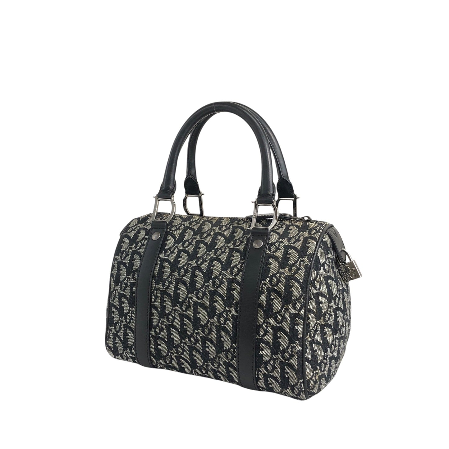 Christian Dior Trotter Handbag Boston bag Black Vintage gyebye