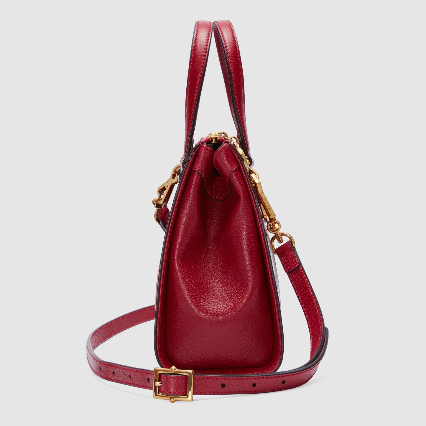 Gucci Ophidia GG Flora small tote bag red