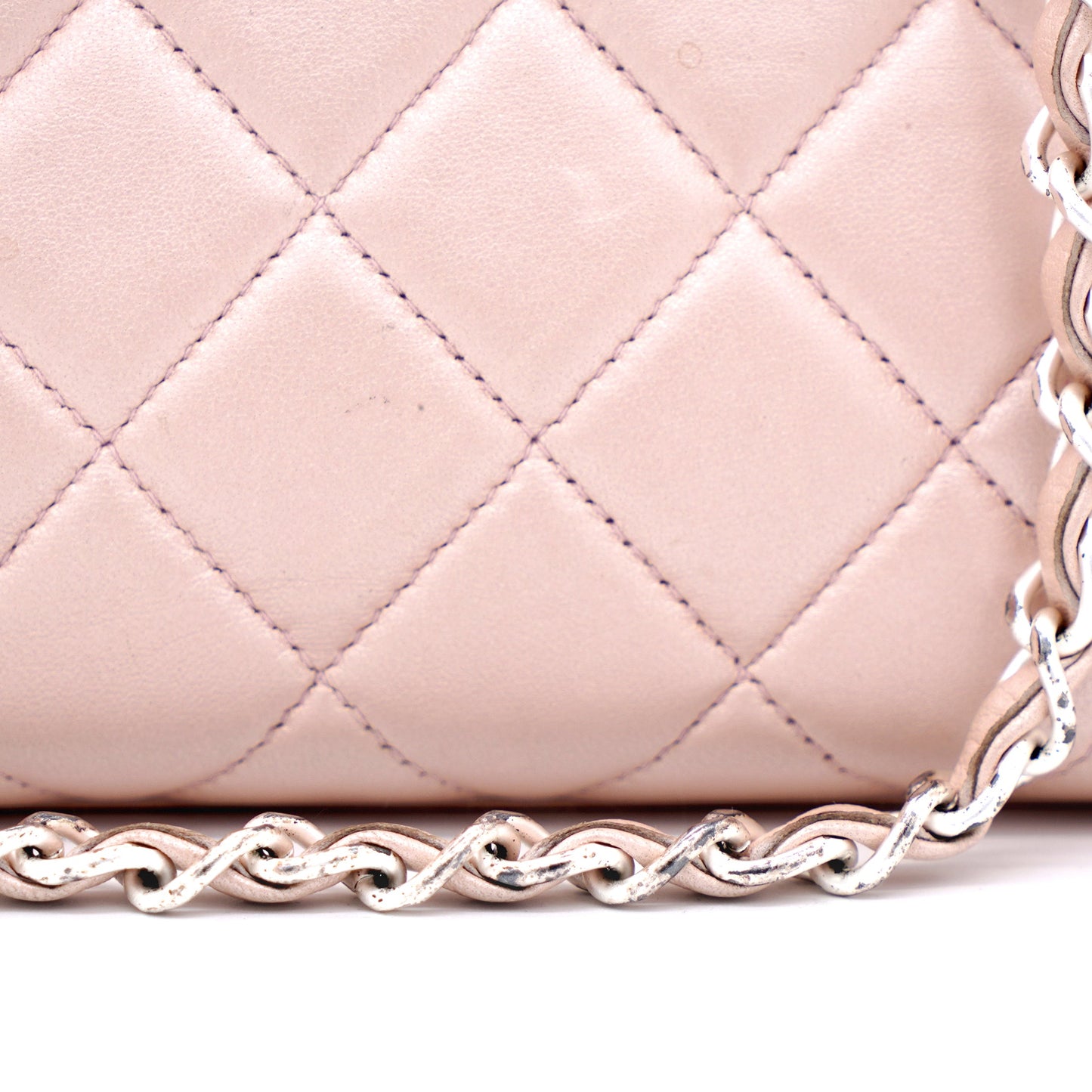 Chanel Pearlecent Pink Quilted Vintage Small Tote Bag