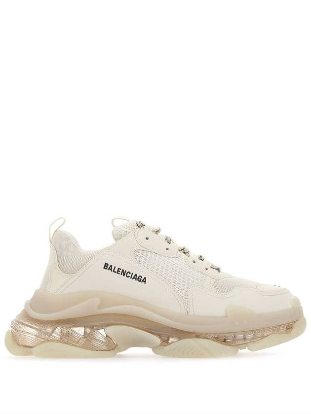 Luxury Balenciaga  Triple S Clear Sole Low Top Sneakers Beige