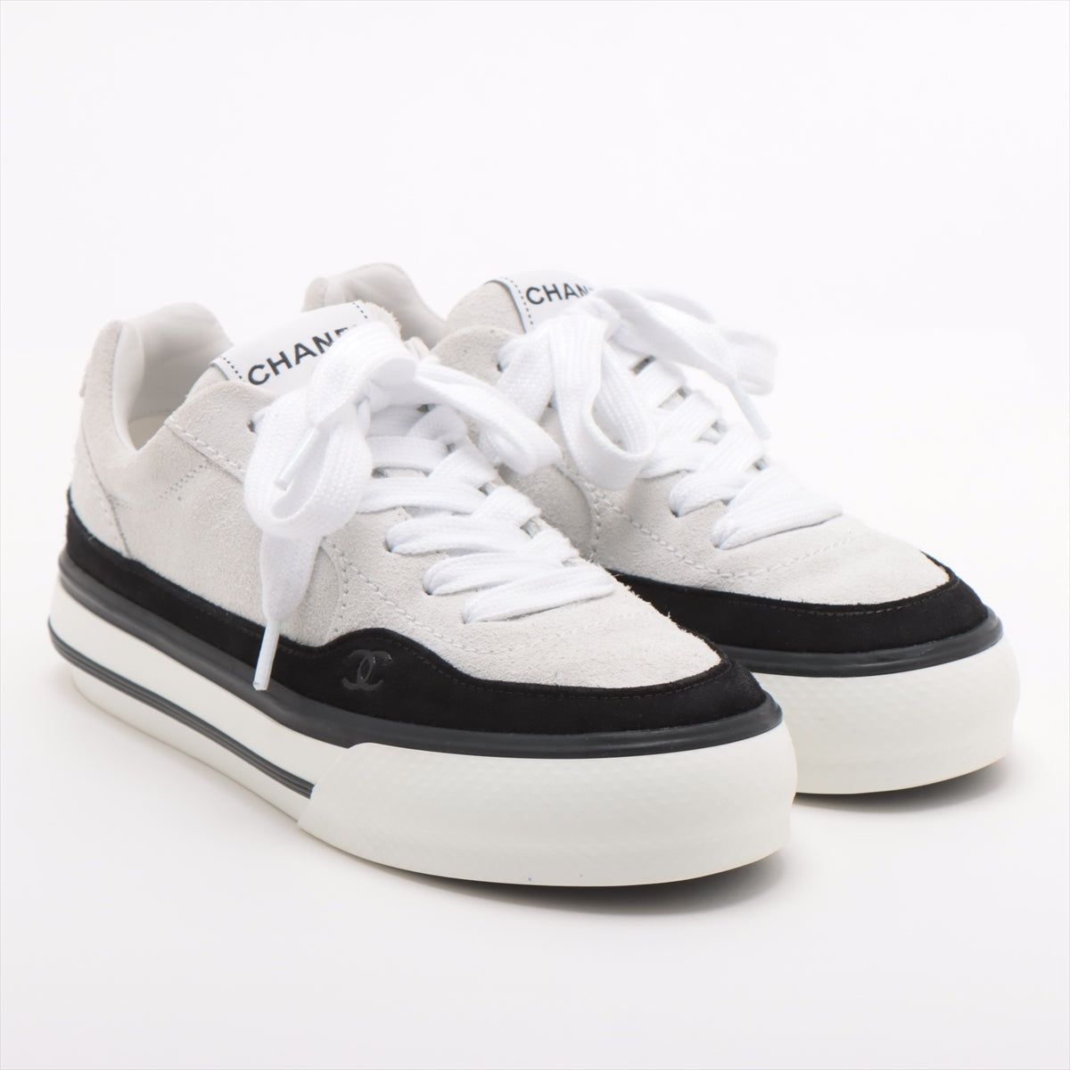 Chanel Coco 23B  Trainers 37  Black X White G45208