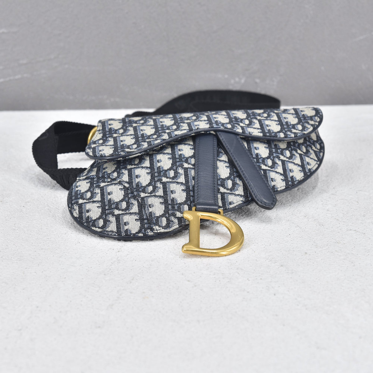 Oblique Canvas Saddle Belt Bag