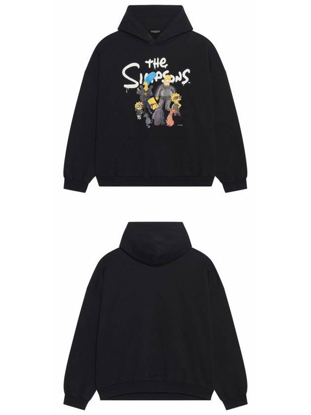 Luxury Balenciaga  Men's Simpson Overfit Hoodie Black