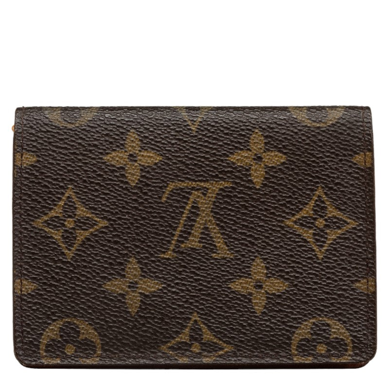 Louis Vuitton Monogram Porte 2 Jaeger Le Coultre Vertical Passcase M60533 Brown PVC Leather  Louis Vuitton