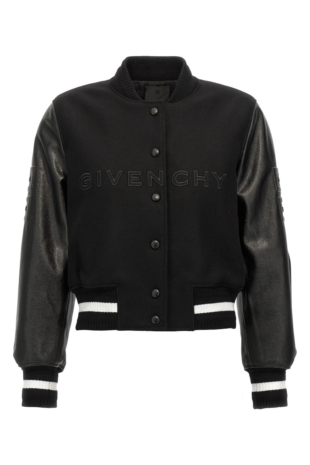 Givenchy Women Cropped Logo Bomber Jacket