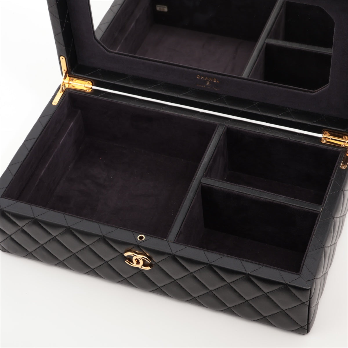 Chanel Matrasse  Jewelry Case Black G