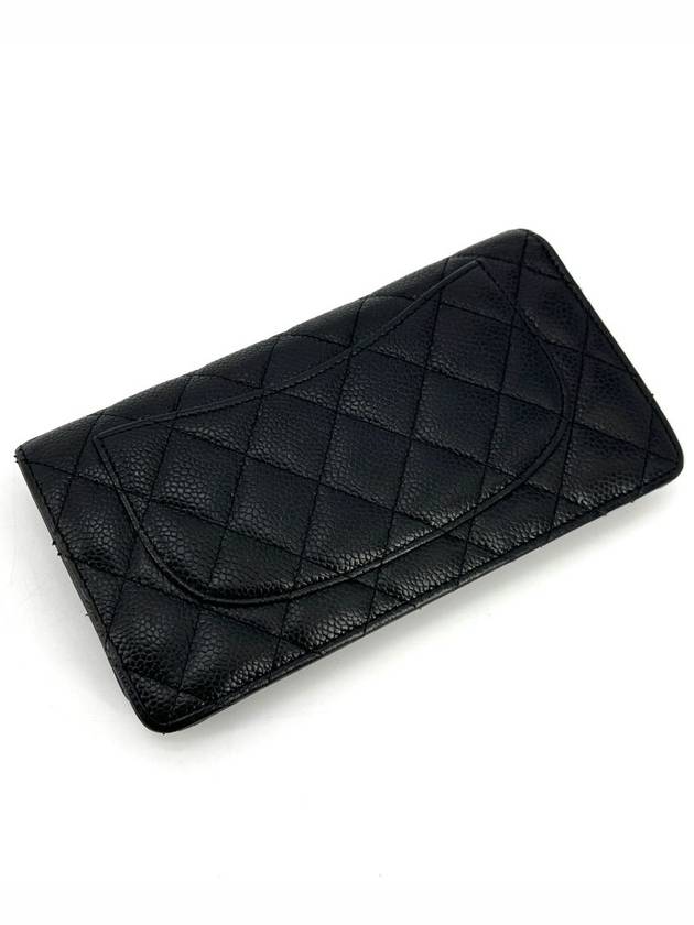 Classic caviar silver long wallet Chanel