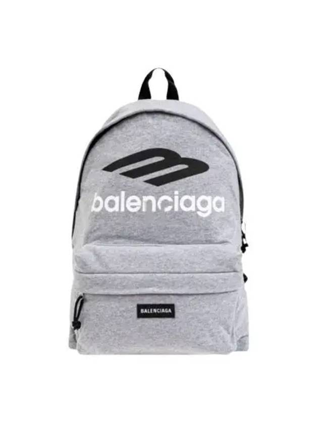 Luxury Balenciaga  Explorer Logo Backpack Grey