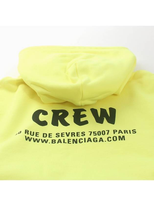 Luxury Balenciaga  Crew Logo Print Oversized Hoodie Yellow