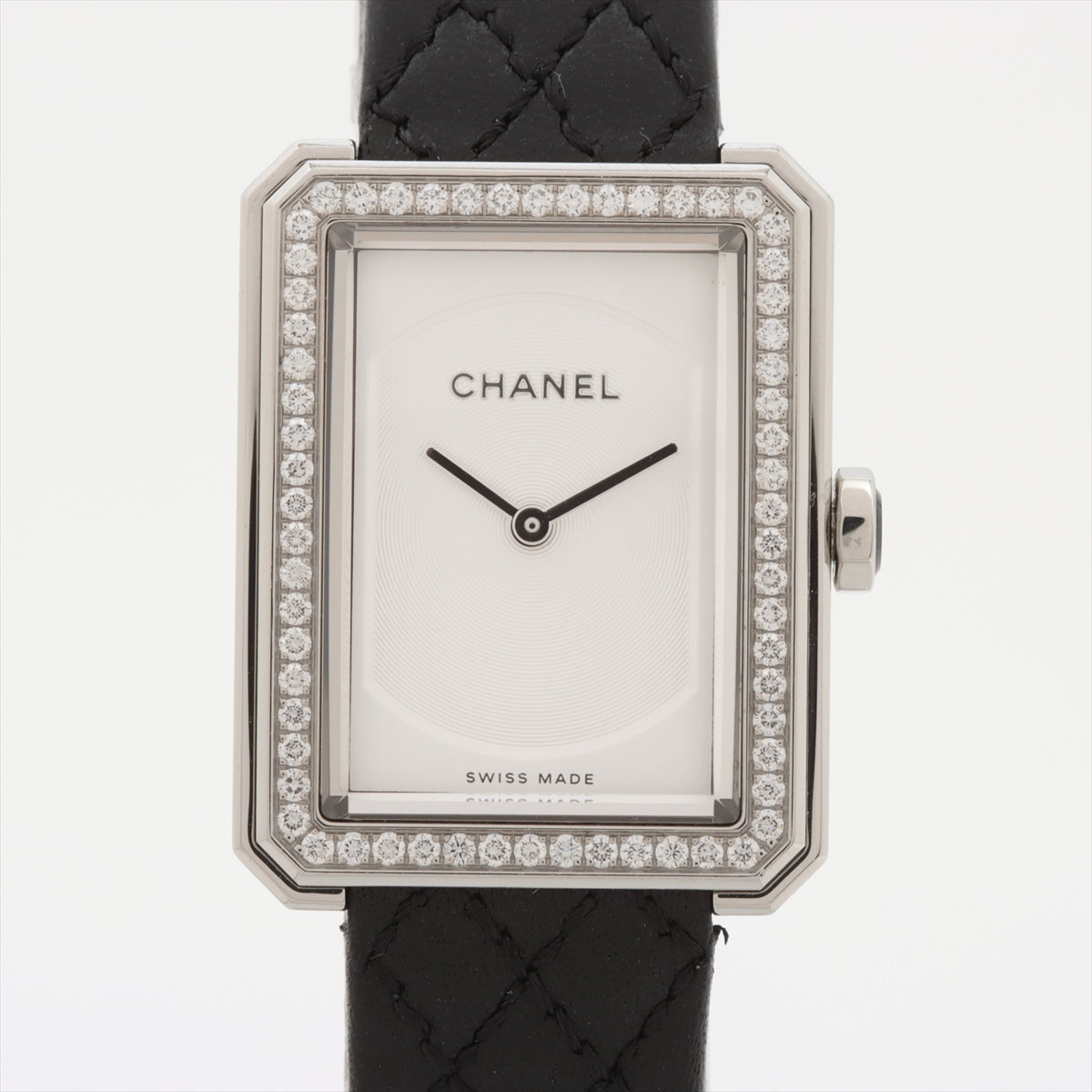 Chanel boyfriend H6955 SS x leather QZ silver sign plate