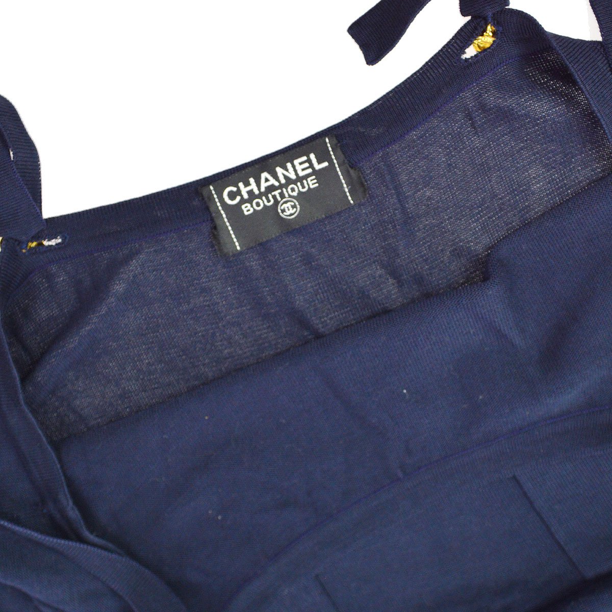 CHANEL open back knee-length dress #42
