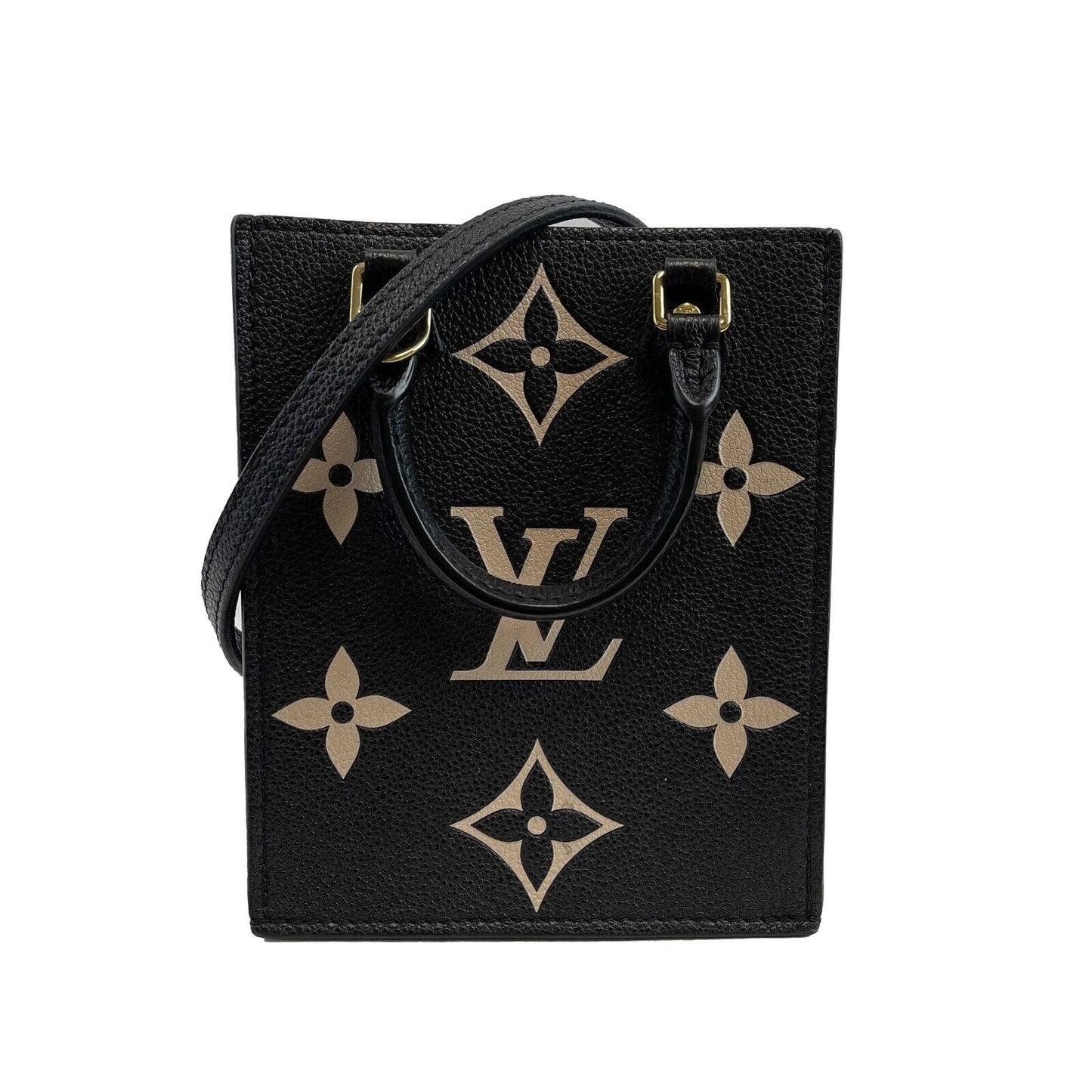 LOUIS VUITTON Petit Sac Plat Bag Bicolor Monogram Empreinte Giant Crossbody Bag