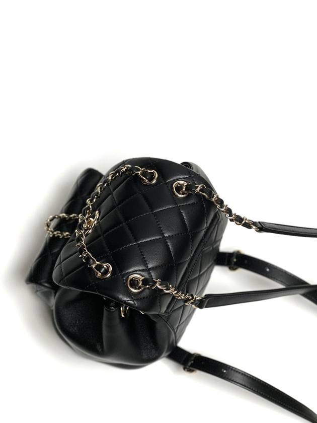 Small Backpack Calfskin Gold Metal Black Chanel