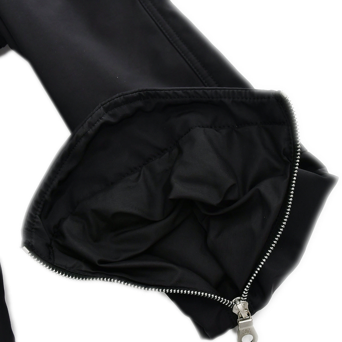 Chanel Sport Line Zip Up Jacket Black 02A #36