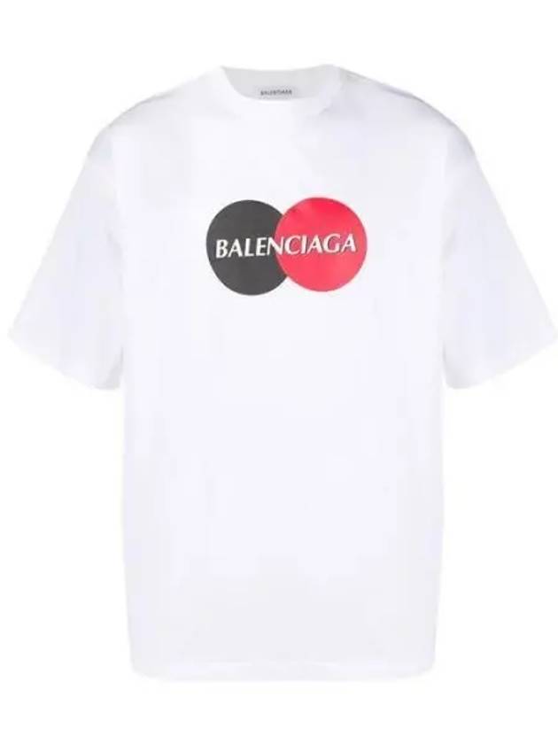 Luxury Balenciaga  Logo Print Oversized Short Sleeve T-Shirt White