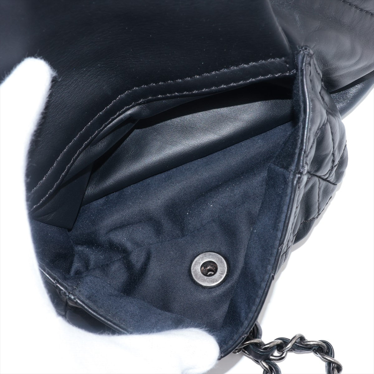 Chanel Matrasse  Chain Rucks Black Gummetal G  17th