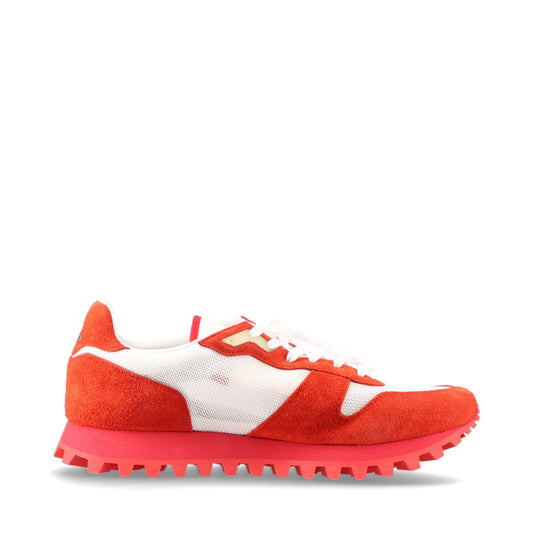 Louis Vuitton LV Runner Line 18 Years Mesh x Swed Trainers UK11 Men Red x White GO1108 LV Logo Code Stopper