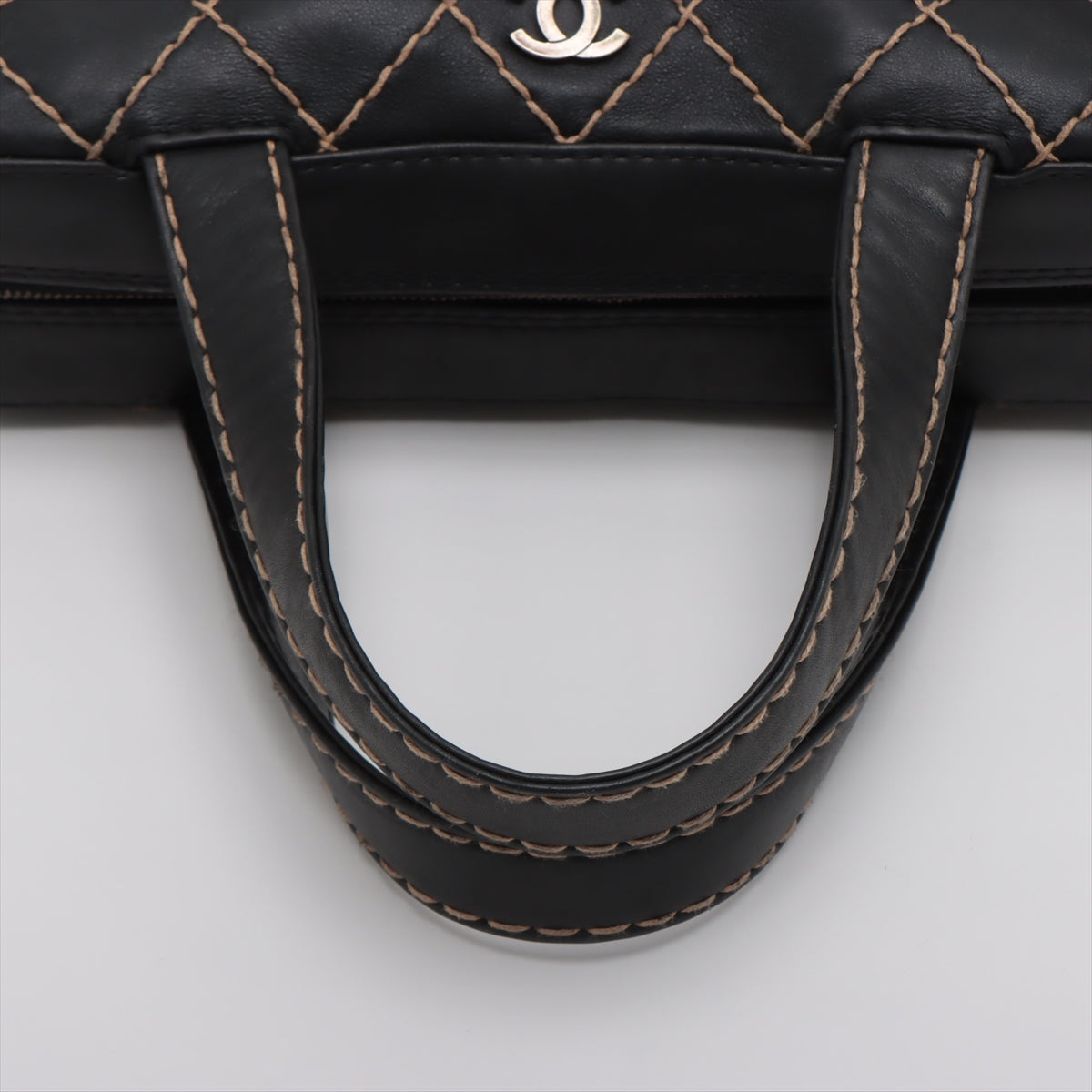 Chanel Wild Stitch  Handbag Black Gummetal G  6th