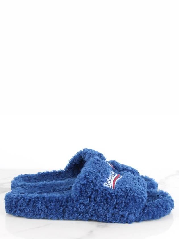Luxury Balenciaga  fur slide sandals 40