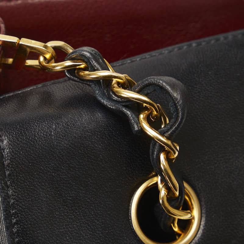 Chanel Mattress Diana 25 Chain houlder Bag Black Leather Lady Chanel