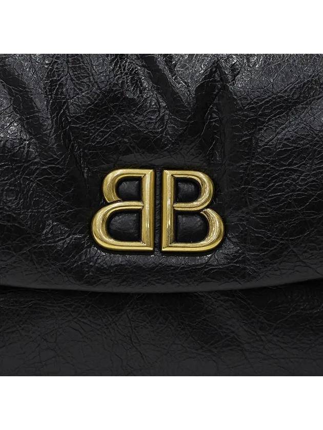 Luxury Balenciaga  Monaco Chain Strap Shoulder Bag Black