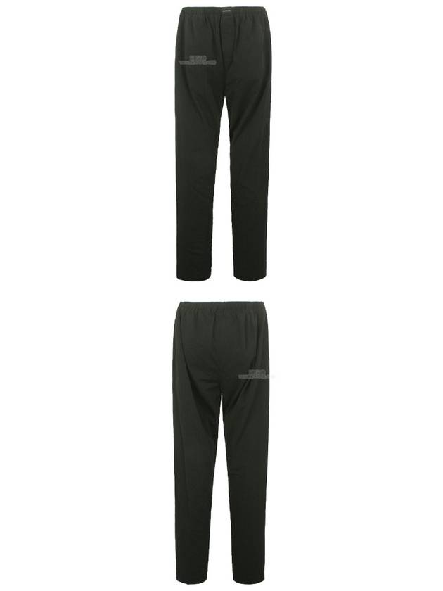 Luxury Balenciaga  Striped Cotton Straight Pants Cypress Green